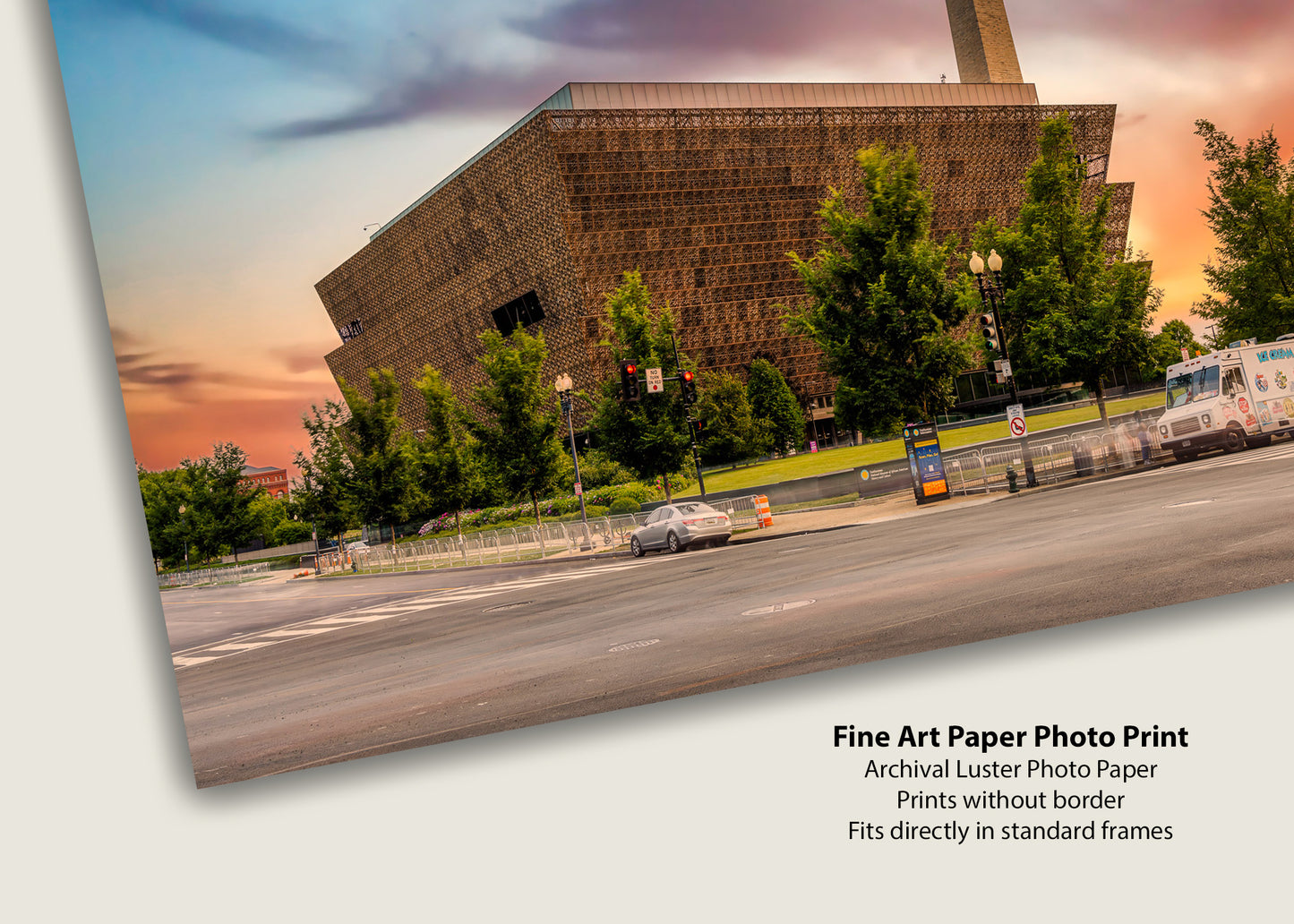Sunset at the National Museum of African American History and Culture