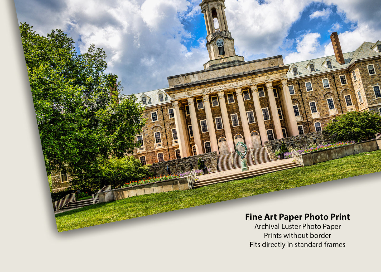 Old Main beneath the Blue and White