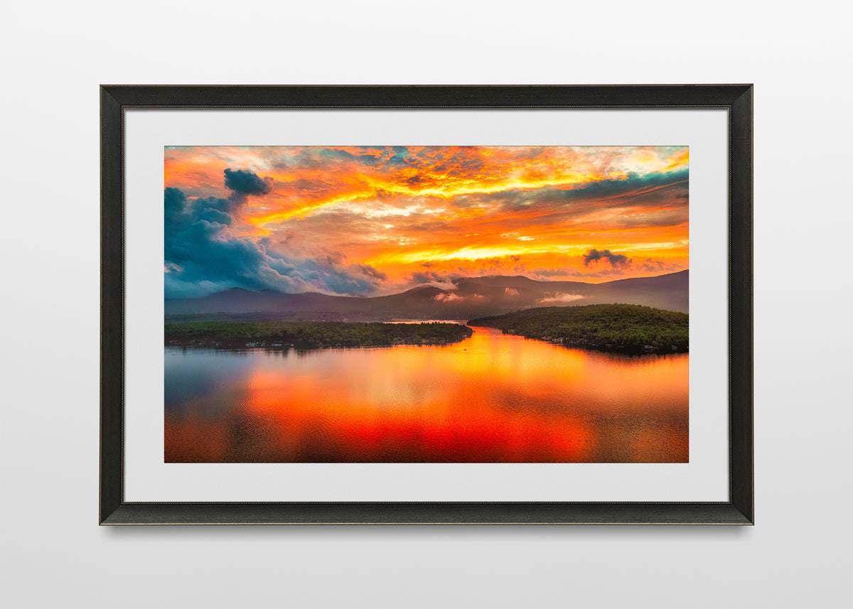 Fiery Sky over Lake Placid
