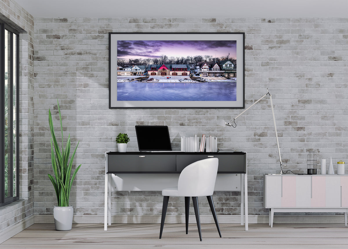 Boathouse Row on Ice