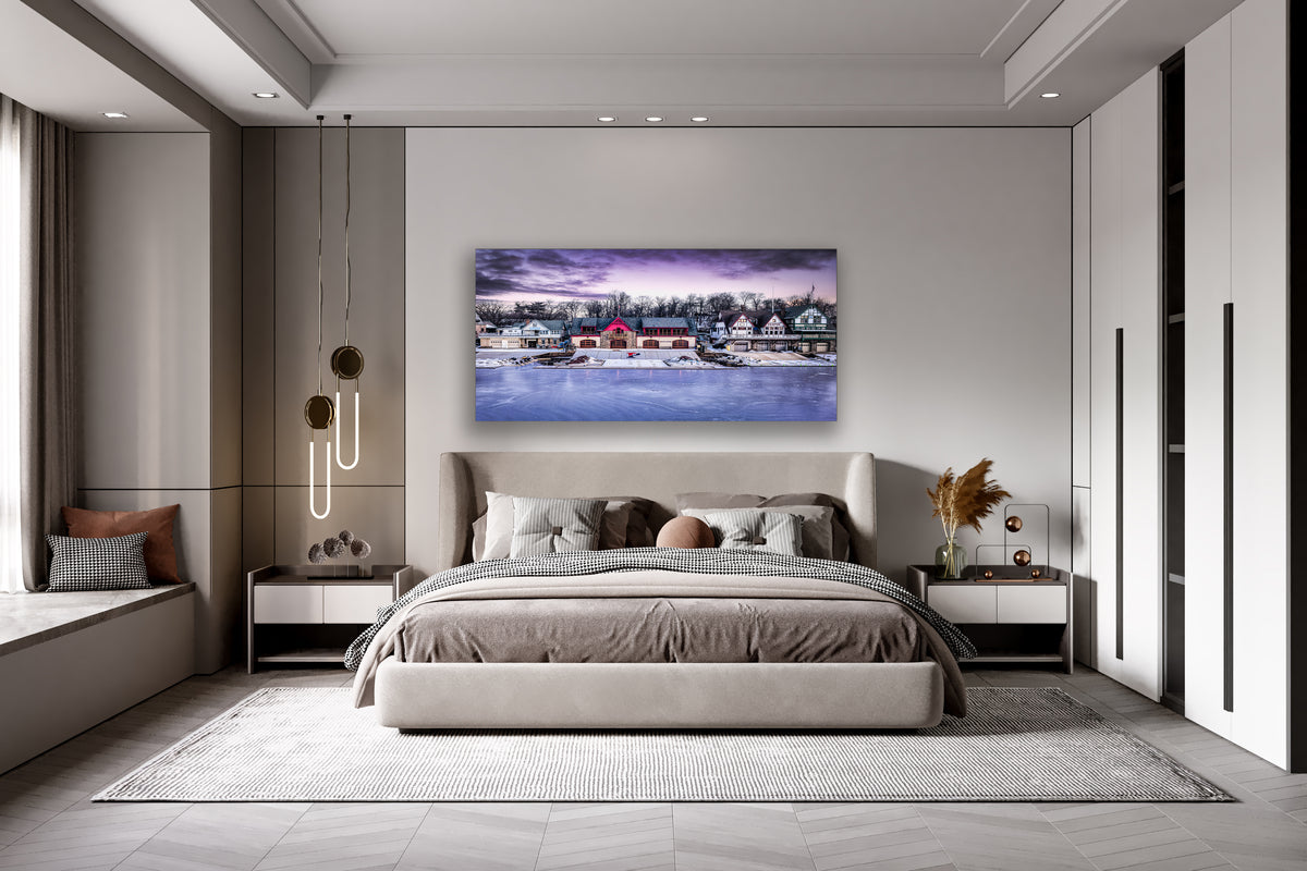 Boathouse Row on Ice