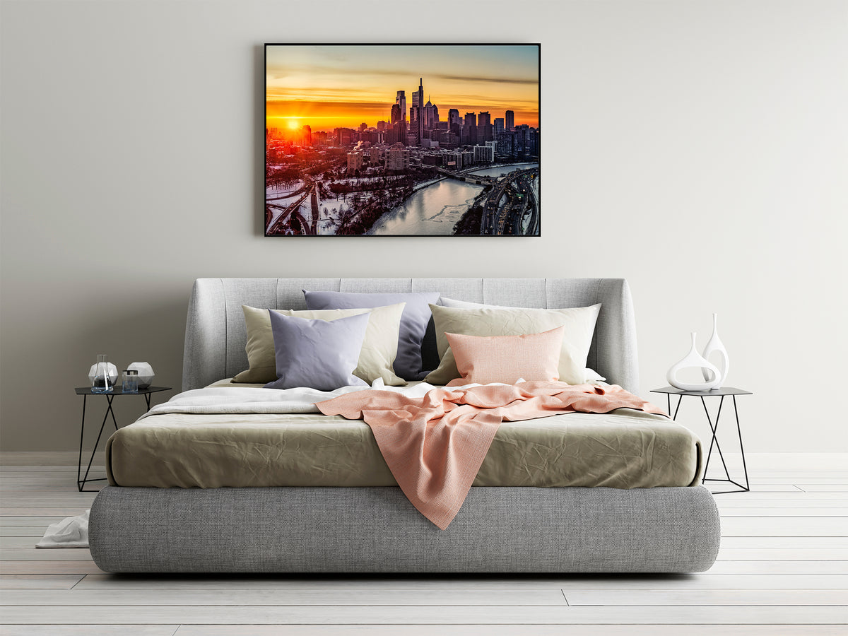 Dawn Over a Frozen Philadelphia