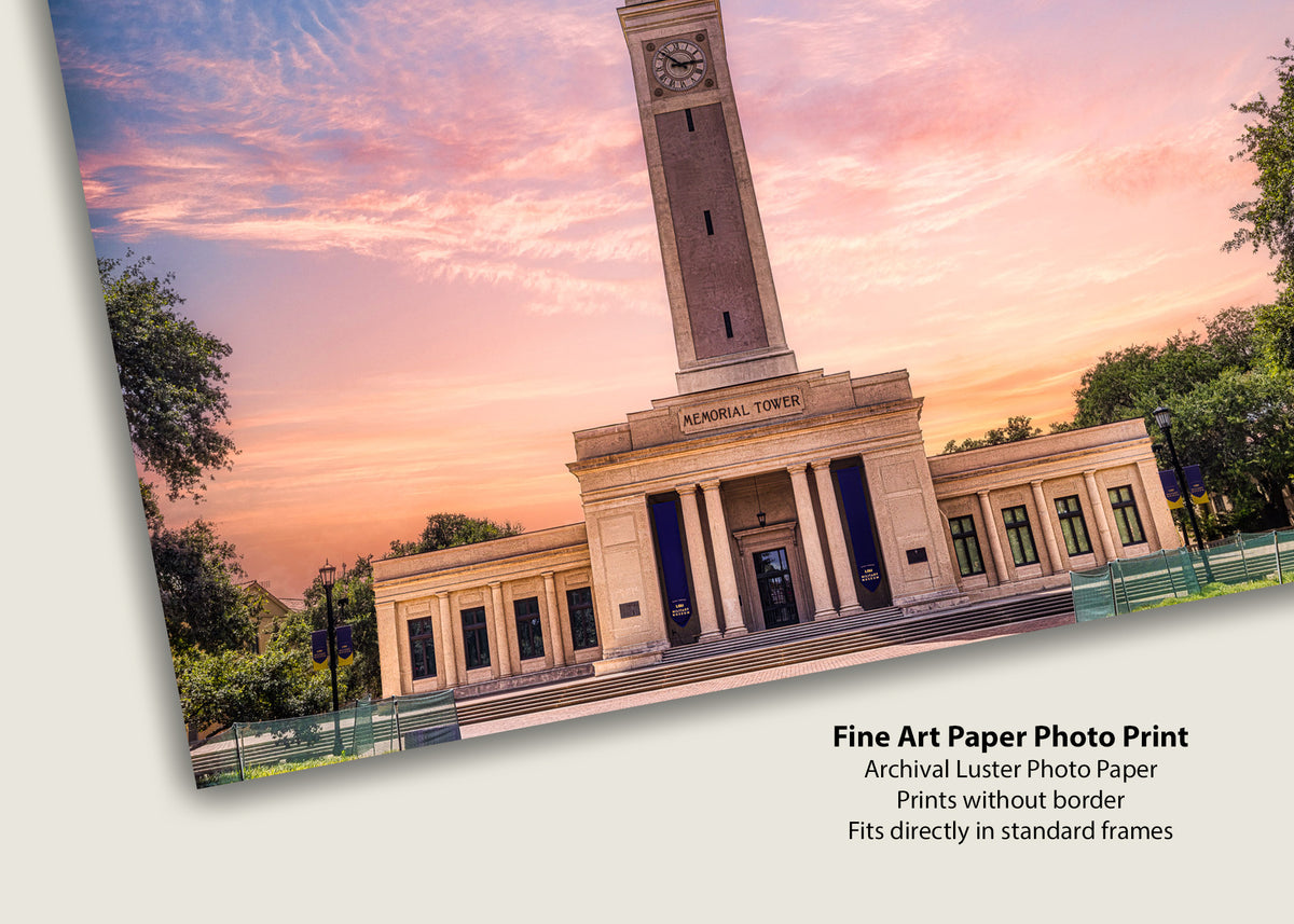 LSU Memorial Tower at Dusk