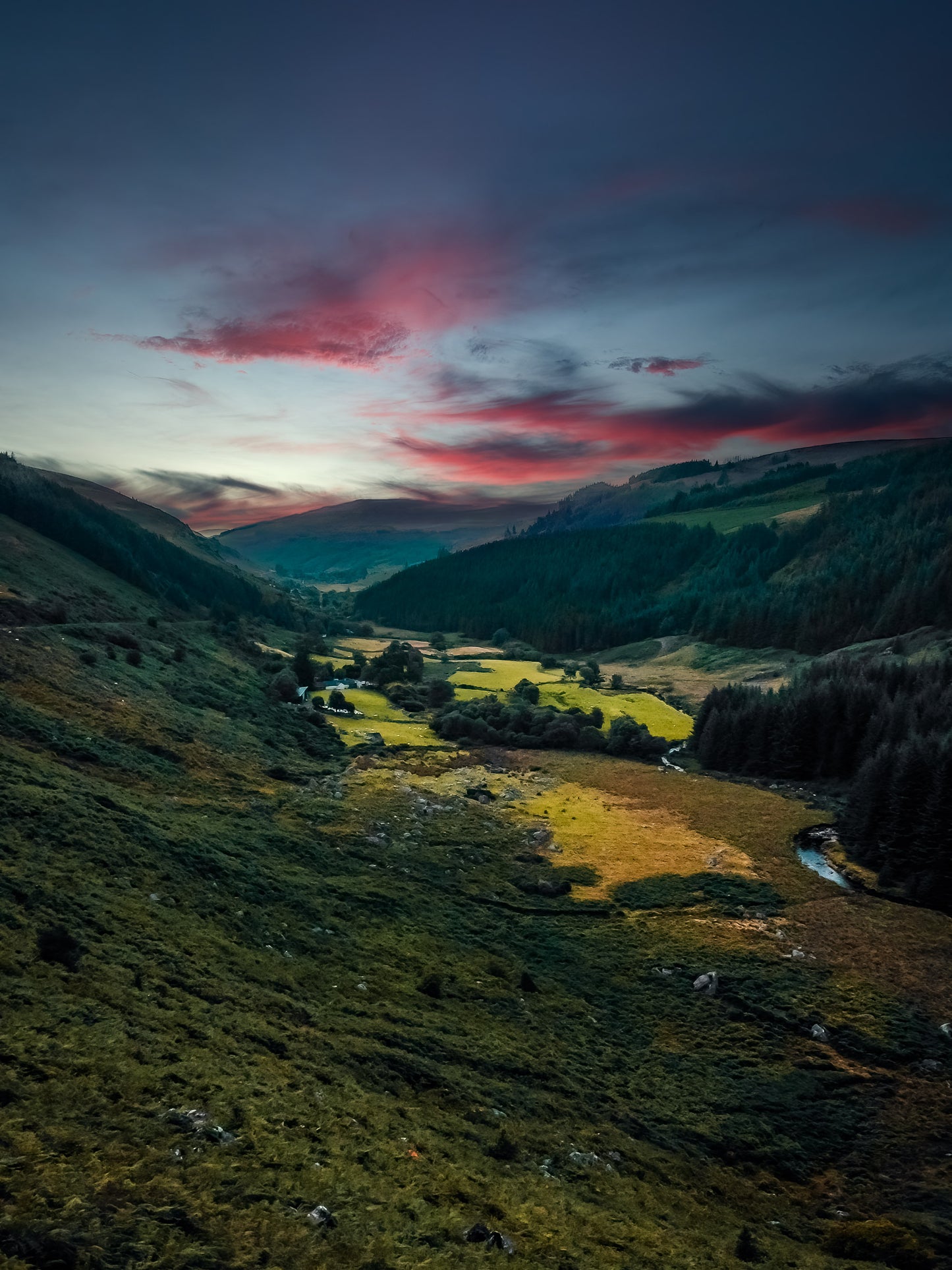 Sunset in the Wicklow Mountains image 0