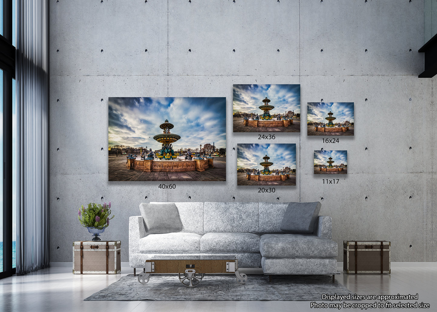 Ornate Parisian Fountain (Winterized)