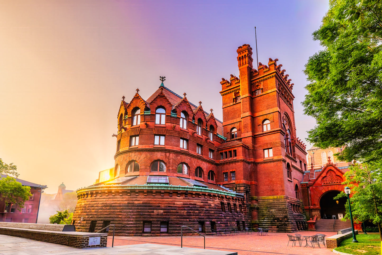 Sunrise at the Fischer Fine Arts Library image 0