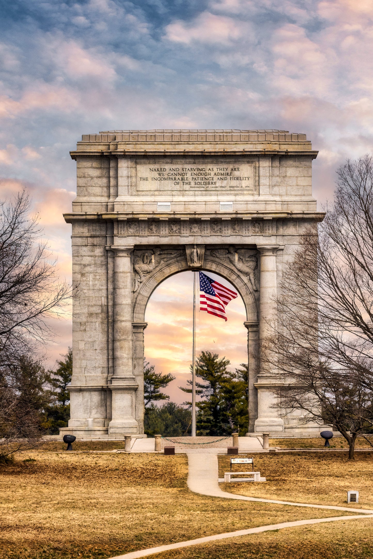 Sunset Salute at the National Memorial Arch image 0