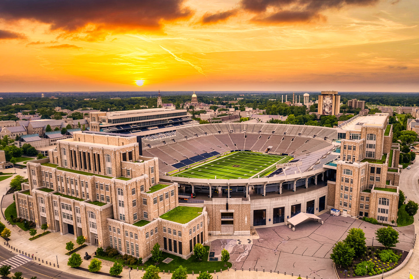 Sunset at Notre Dame Stadium image 0