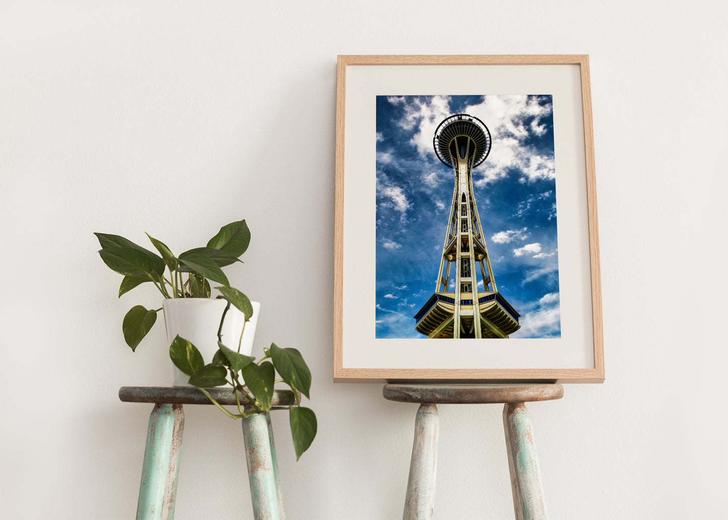 Mirando hacia la Space Needle