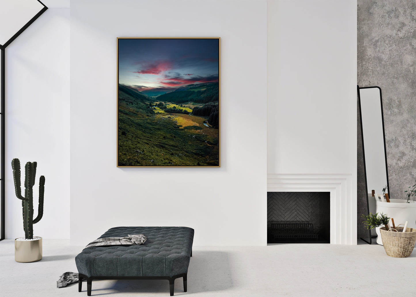 Puesta de sol en las montañas de Wicklow