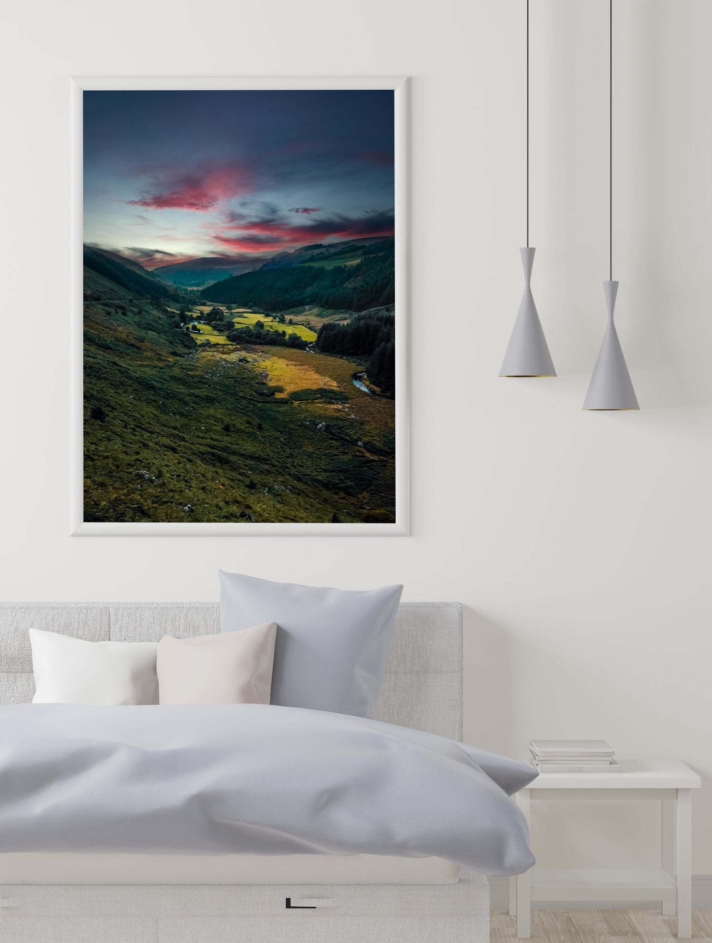 Puesta de sol en las montañas de Wicklow