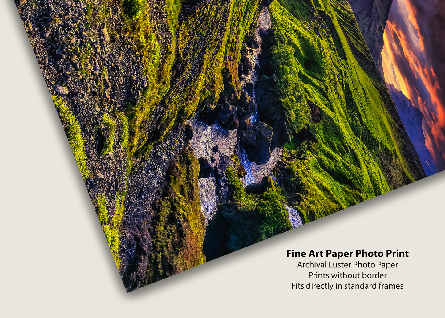 Río Skoga al anochecer