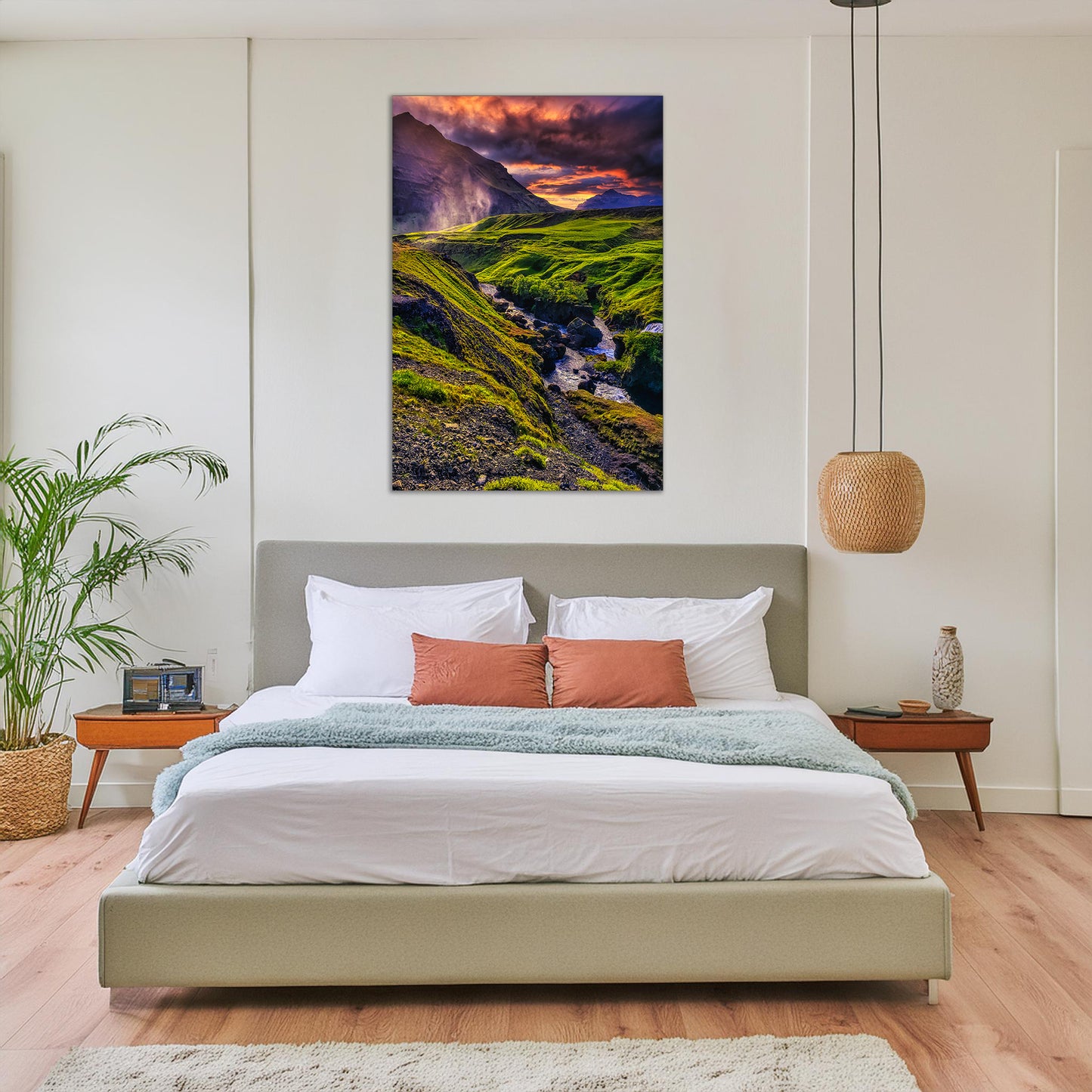 Río Skoga al anochecer