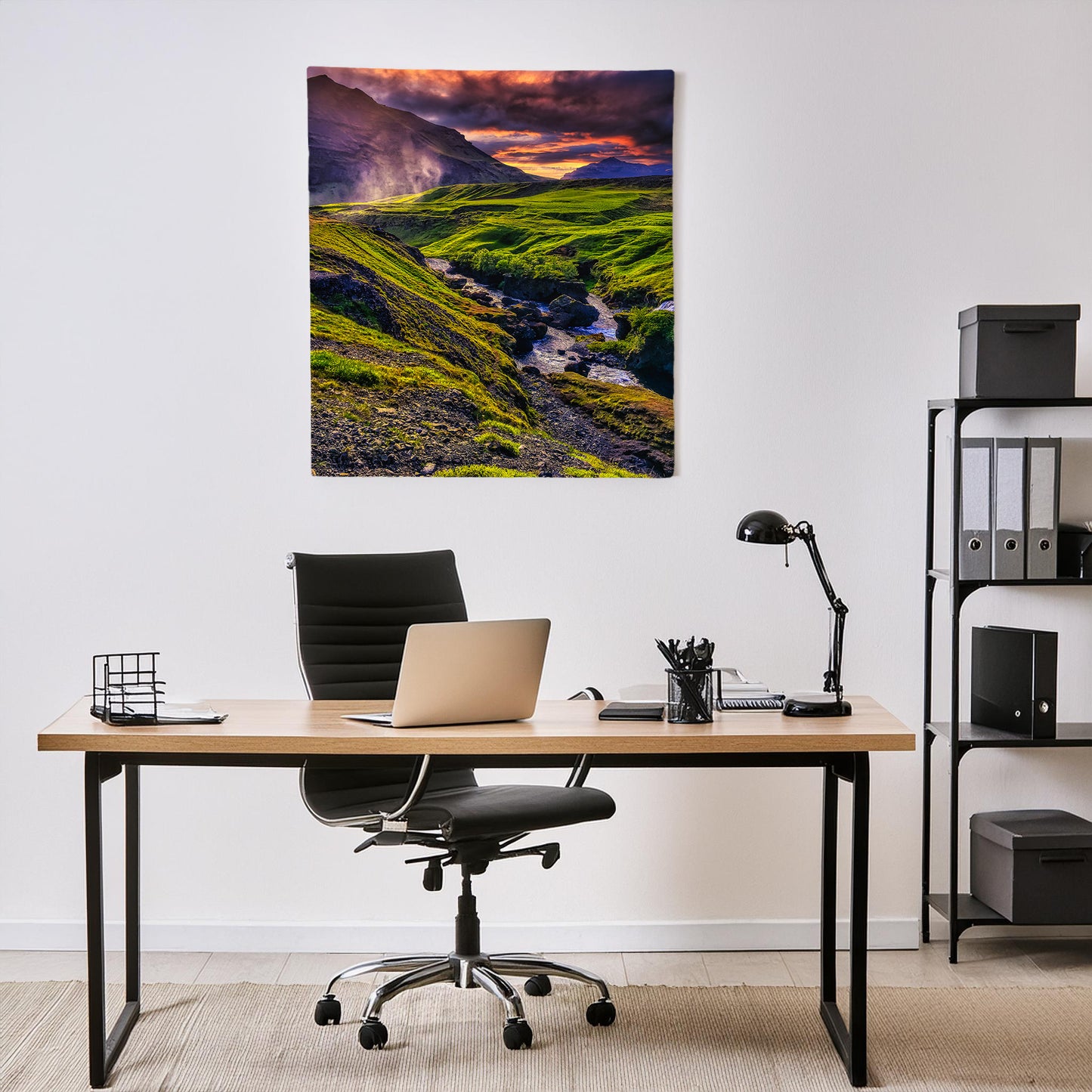 Río Skoga al anochecer