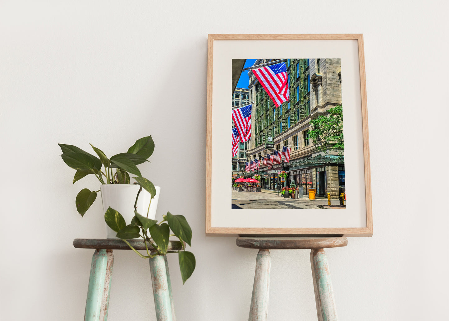 Stars and Stripes on the Streets of Boston