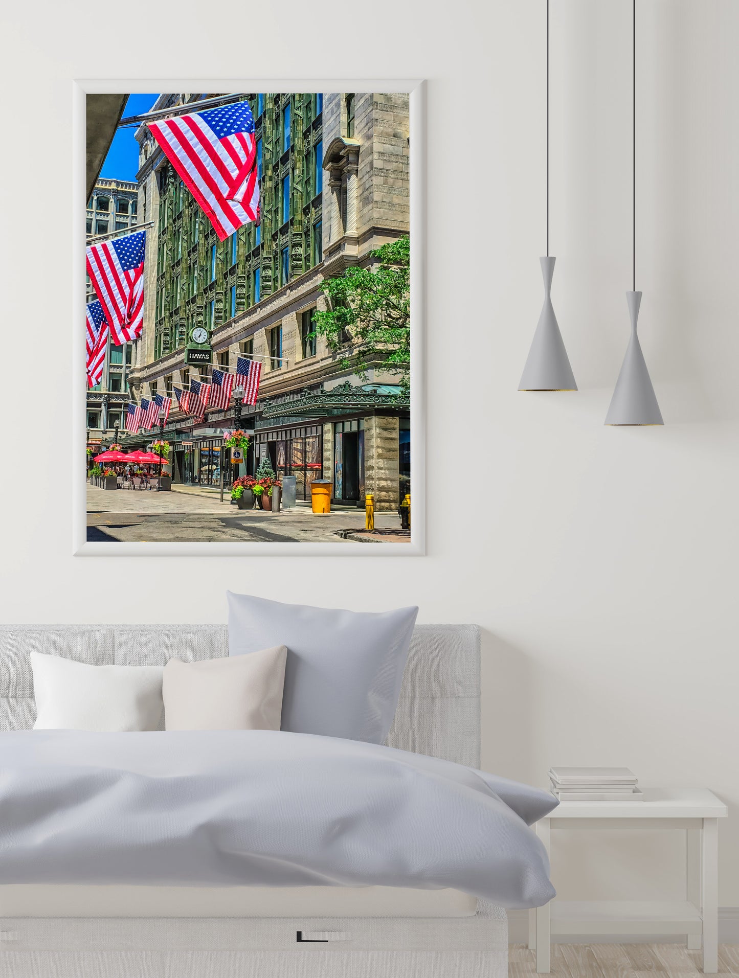 Stars and Stripes on the Streets of Boston