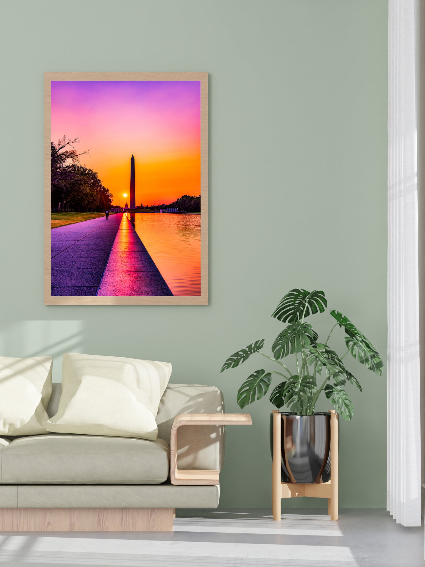 Morning Stroll by the Reflecting Pool