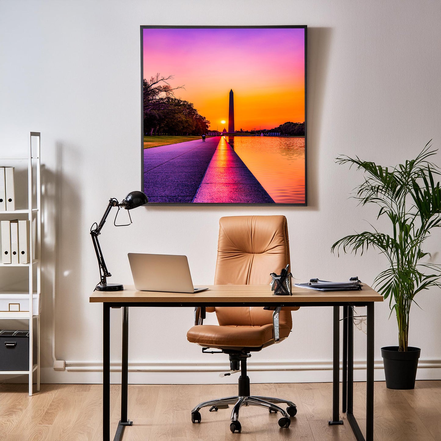 Morning Stroll by the Reflecting Pool