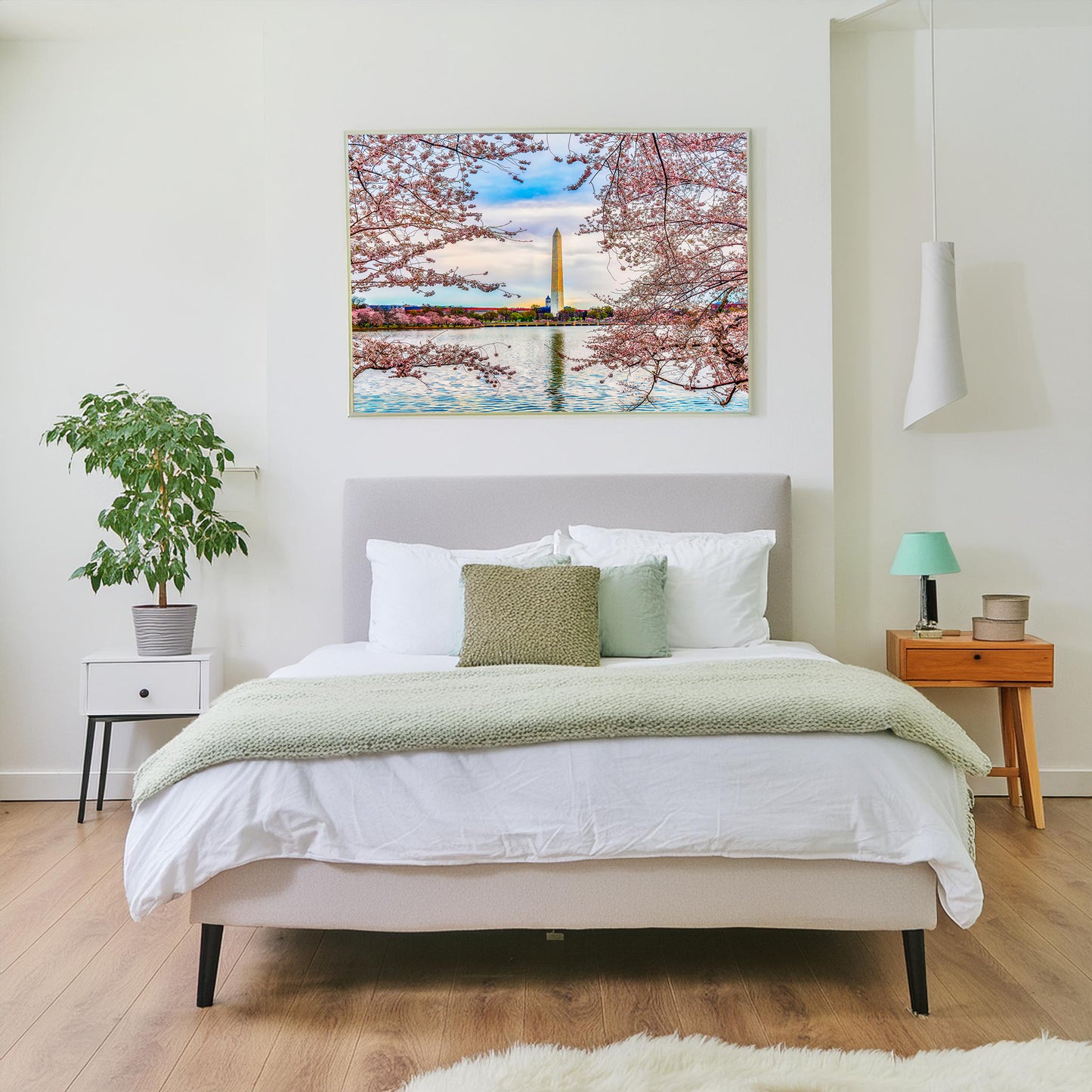 El Monumento a Washington entre los cerezos en flor