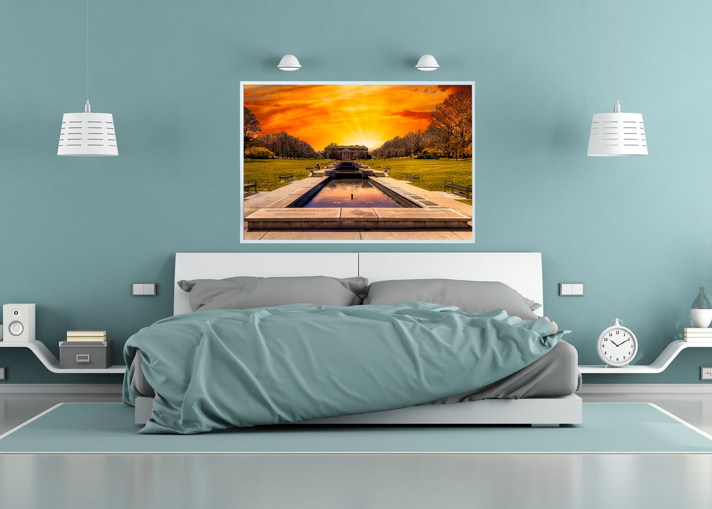 Sunset at McKeldin Mall