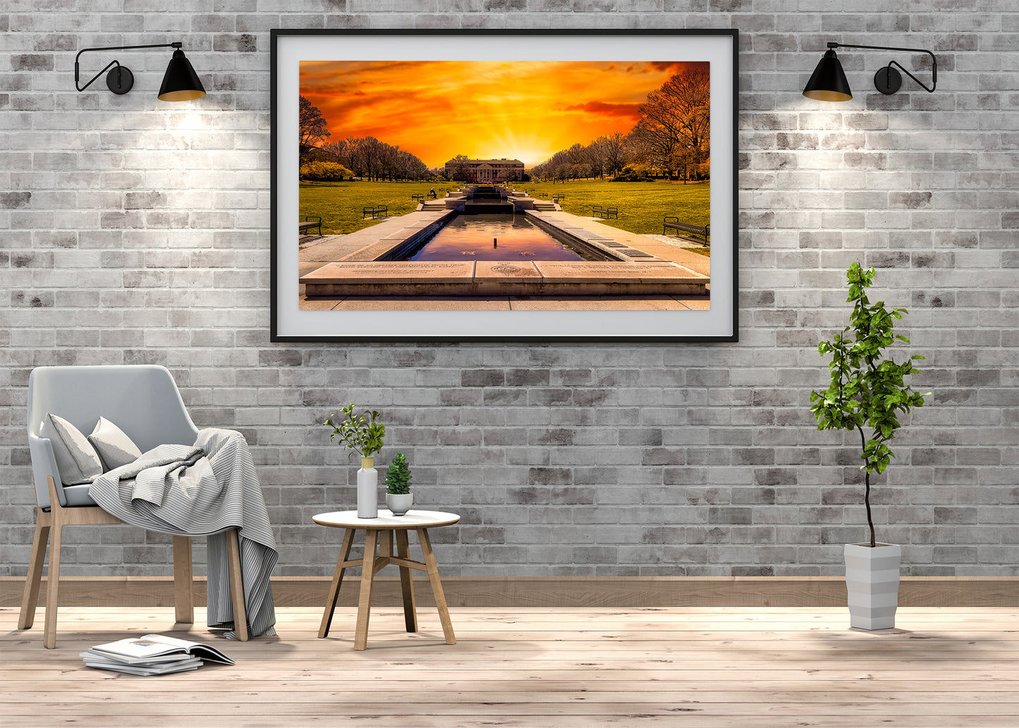 Sunset at McKeldin Mall