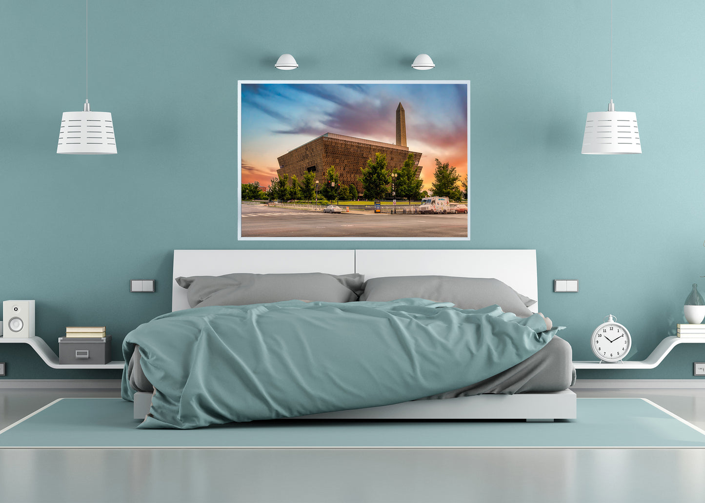 Sunset at the National Museum of African American History and Culture