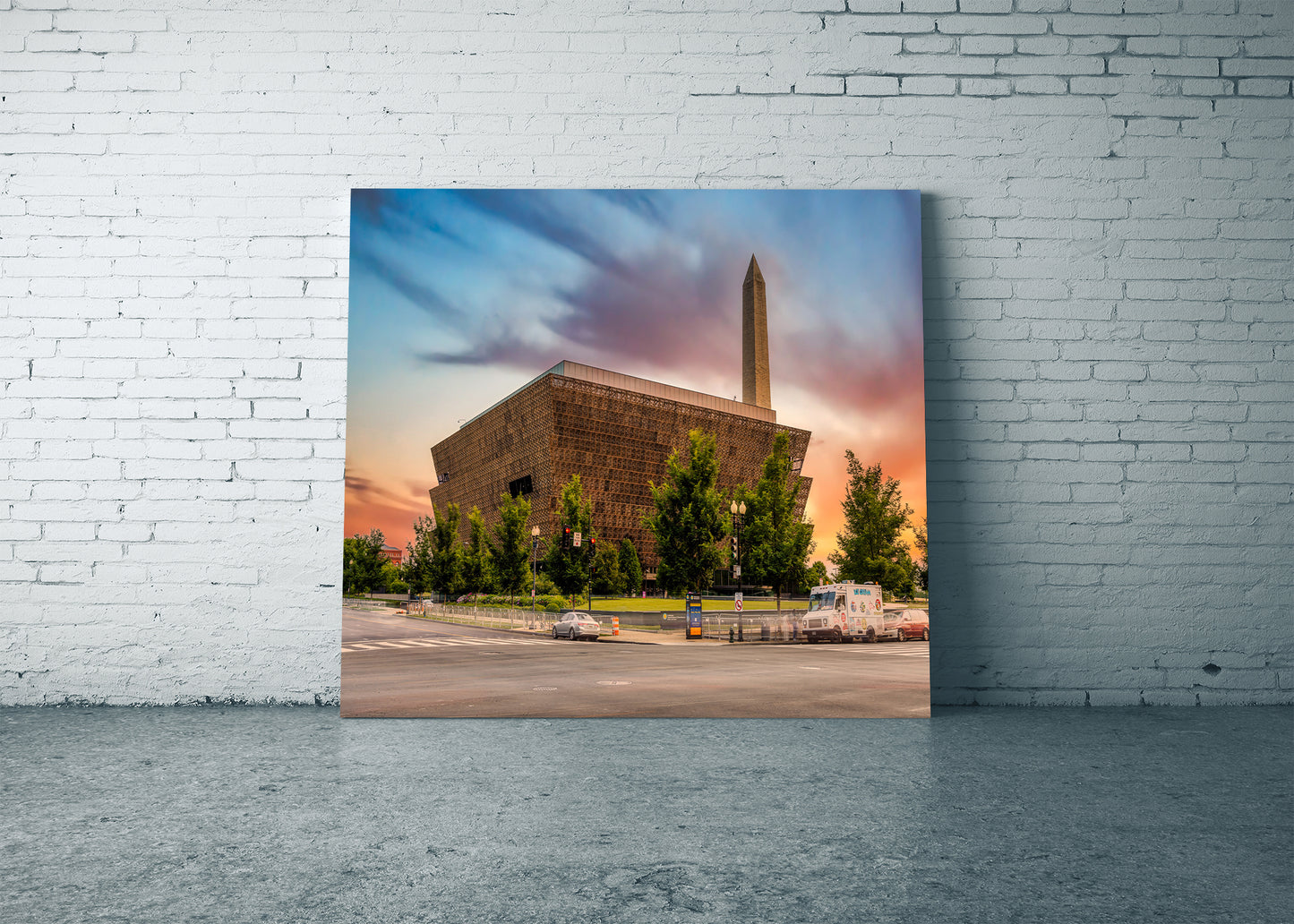 Sunset at the National Museum of African American History and Culture