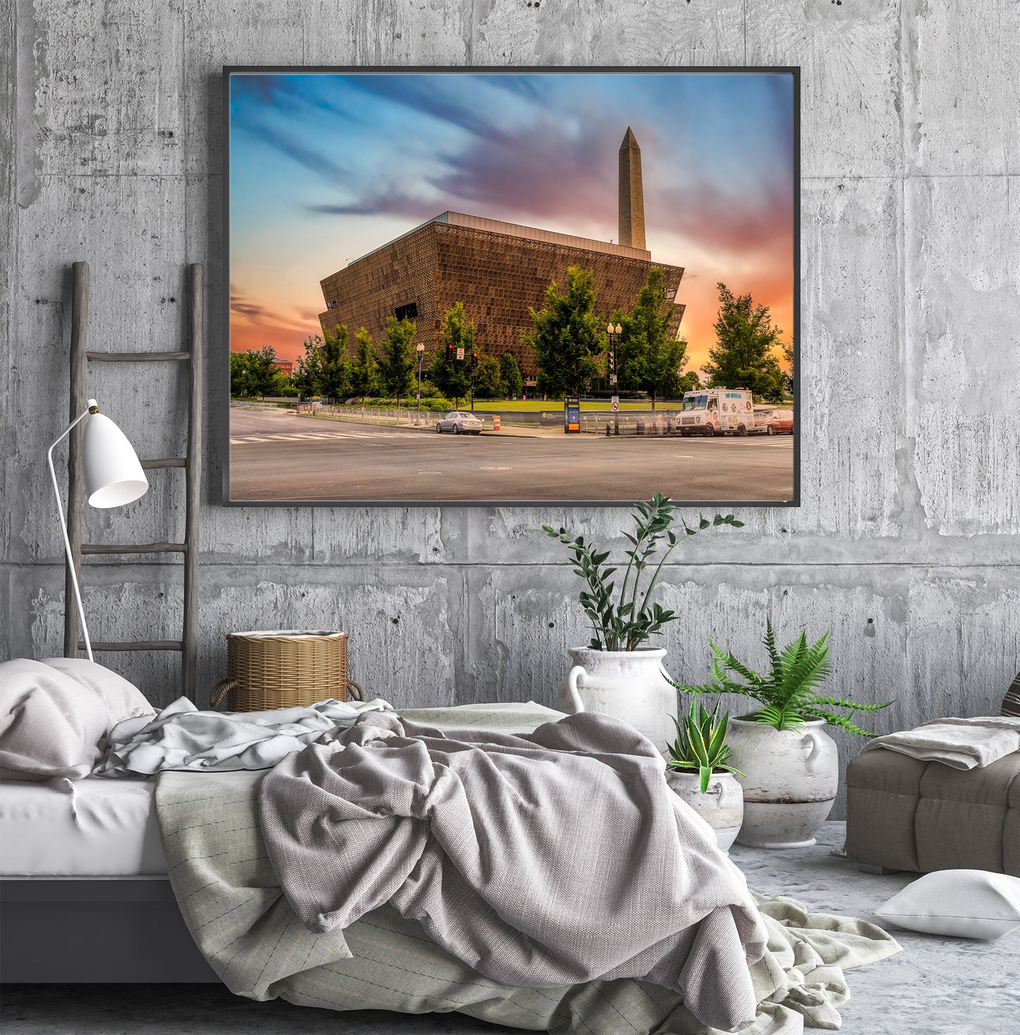 Sunset at the National Museum of African American History and Culture