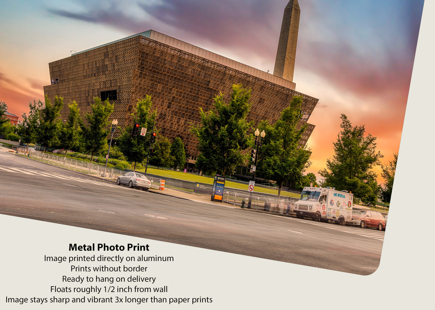 Sunset at the National Museum of African American History and Culture