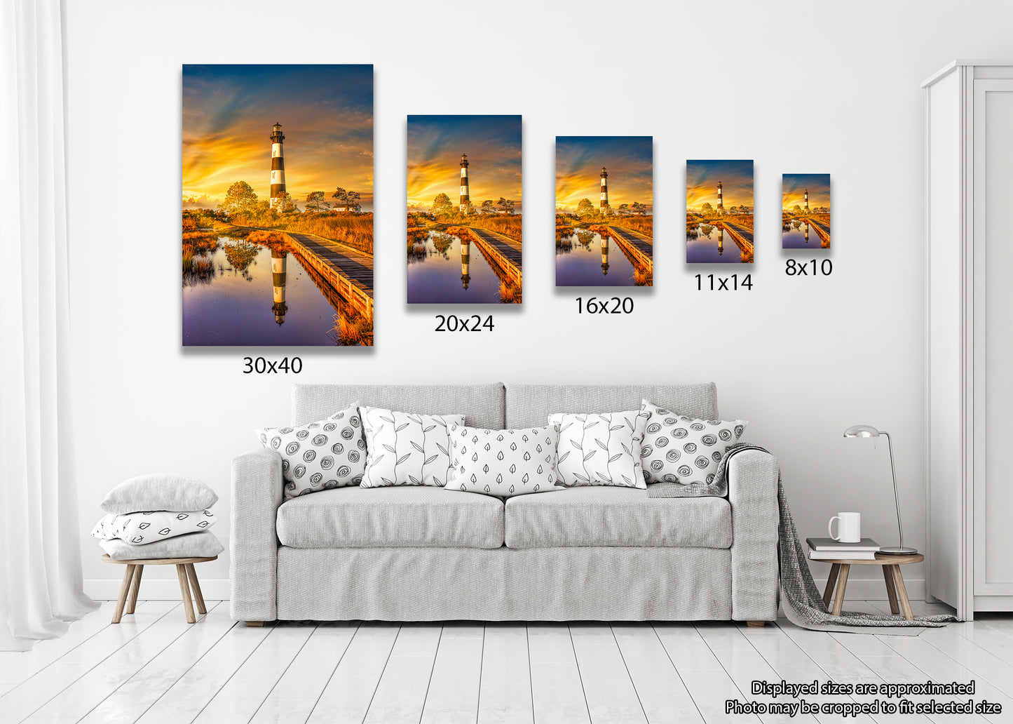 Amanecer en el faro de la isla de Bodie