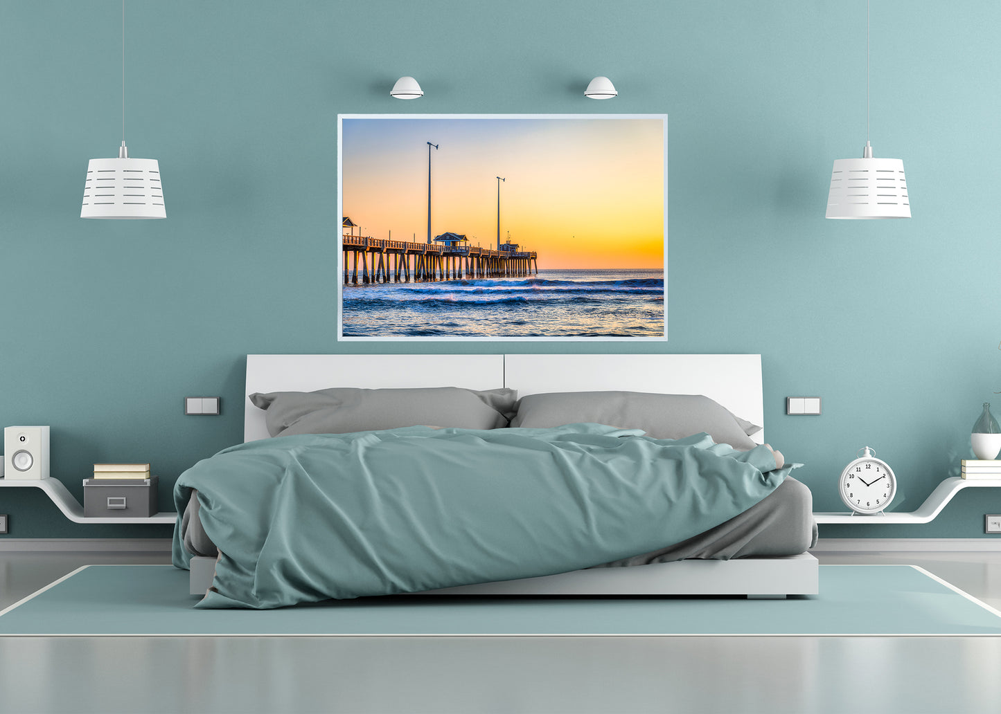 Muelle Jeanette al amanecer