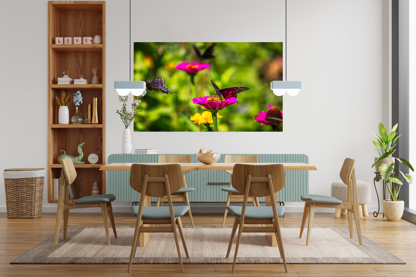 Three Black Swallowtails