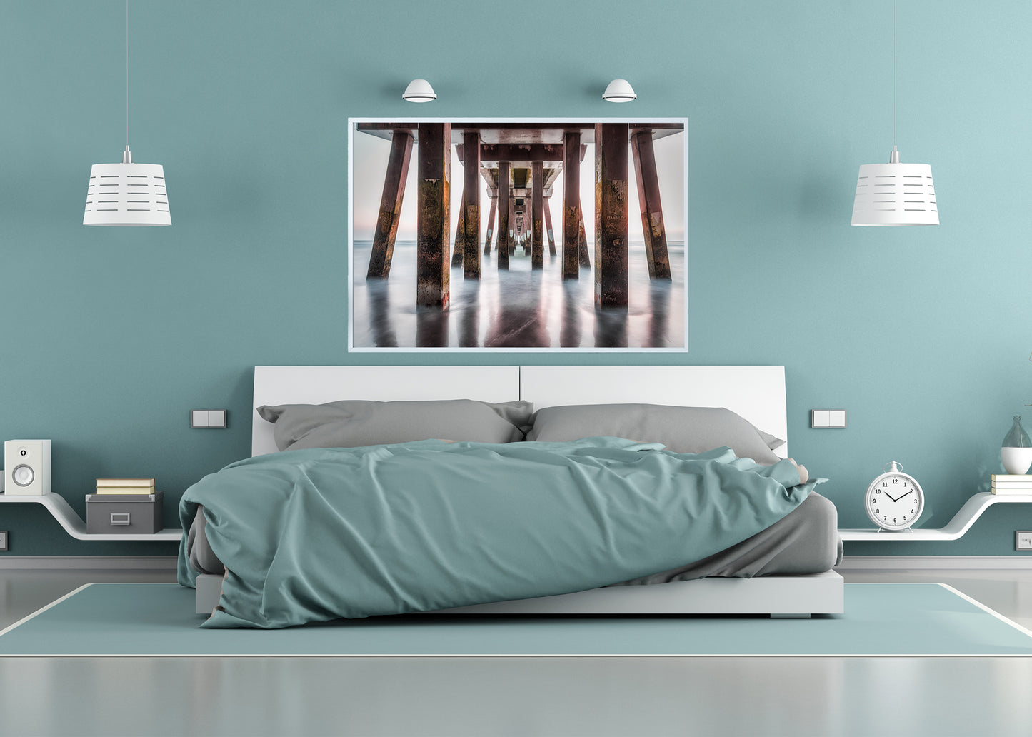 Vista desde debajo del muelle Jeanette