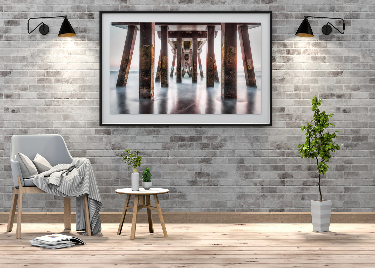 Vista desde debajo del muelle Jeanette