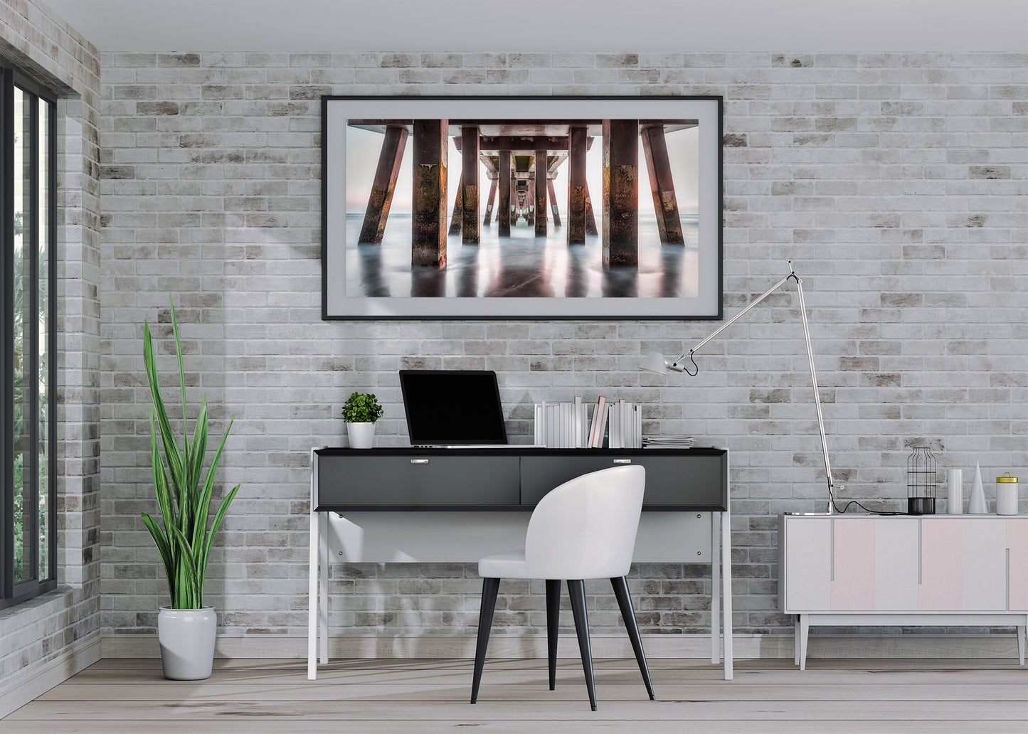 Vista desde debajo del muelle Jeanette