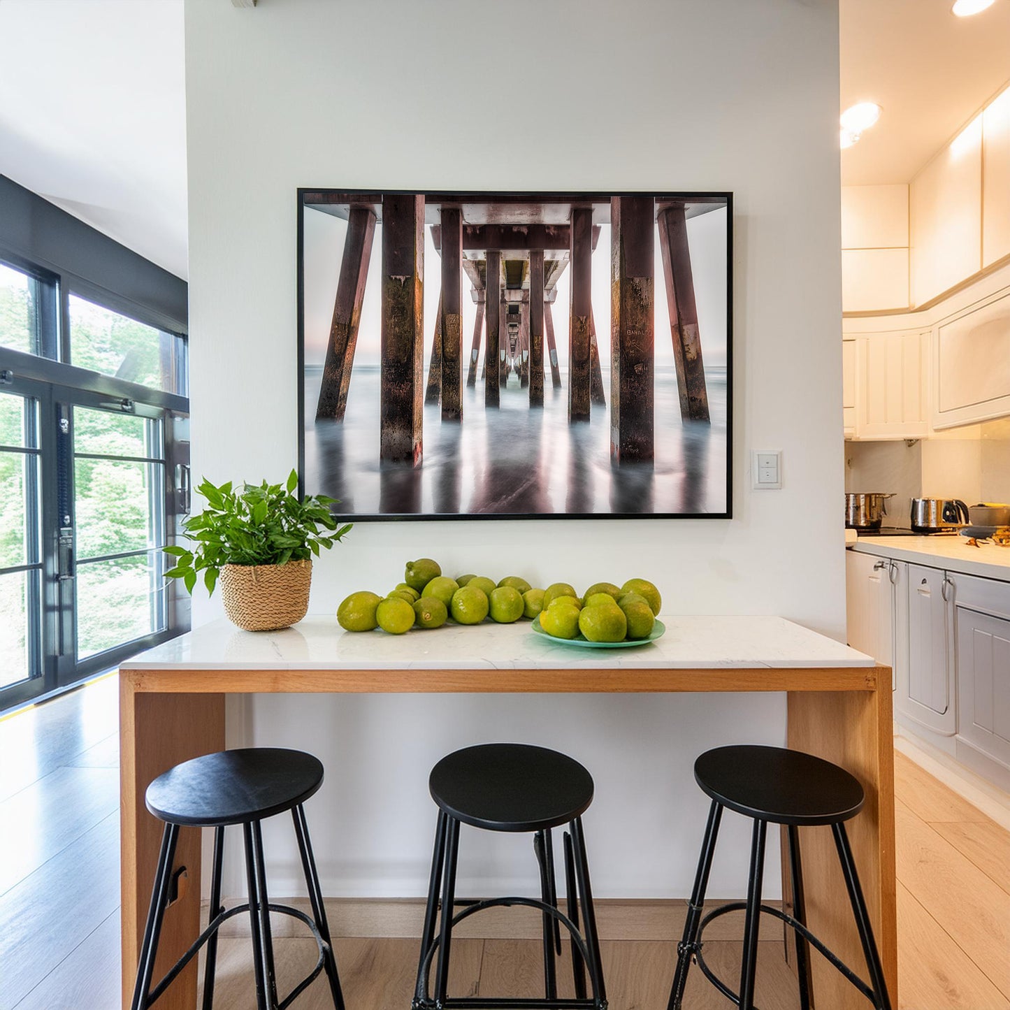 Vista desde debajo del muelle Jeanette