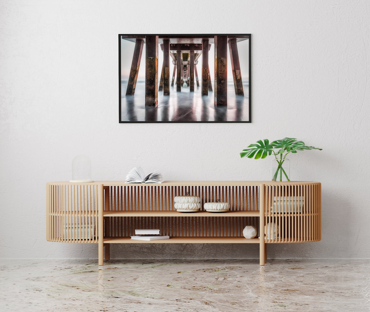 Vista desde debajo del muelle Jeanette