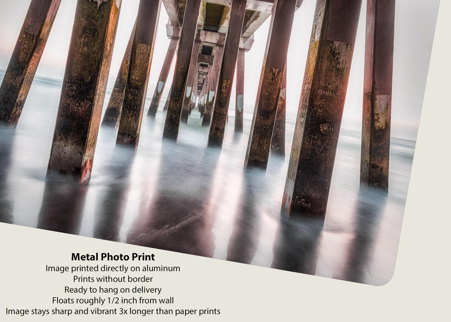 Vista desde debajo del muelle Jeanette