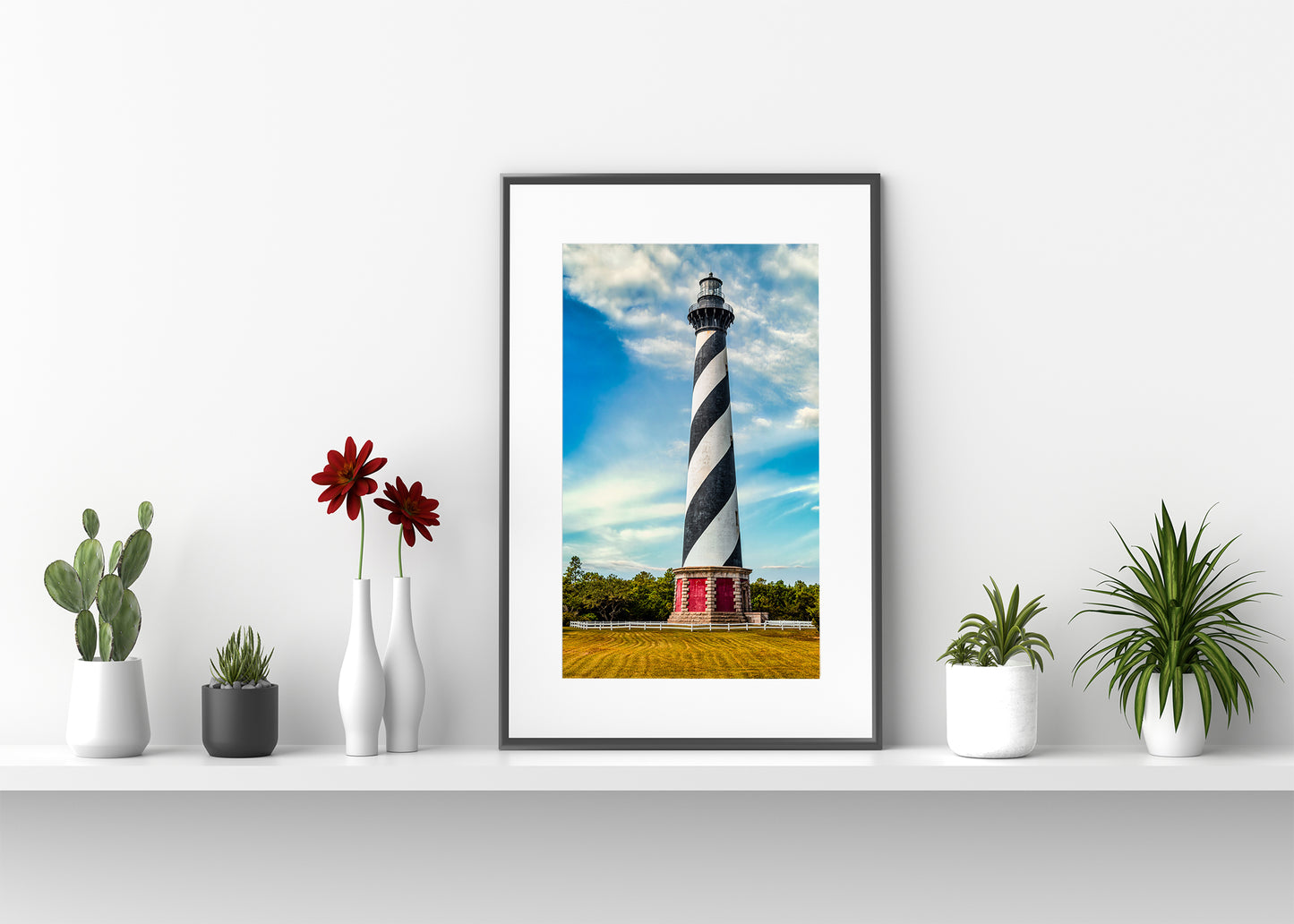 Vista del faro de Cabo Hatteras