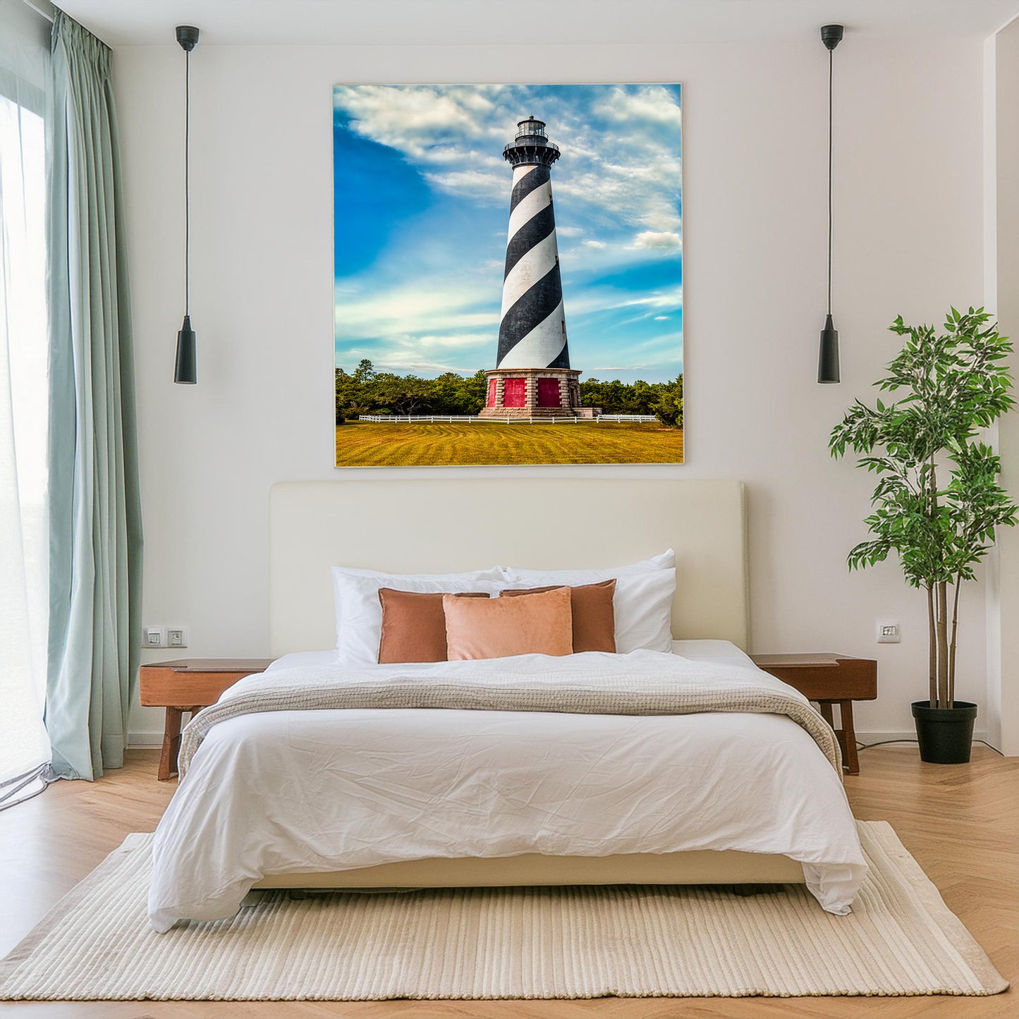 Vista del faro de Cabo Hatteras