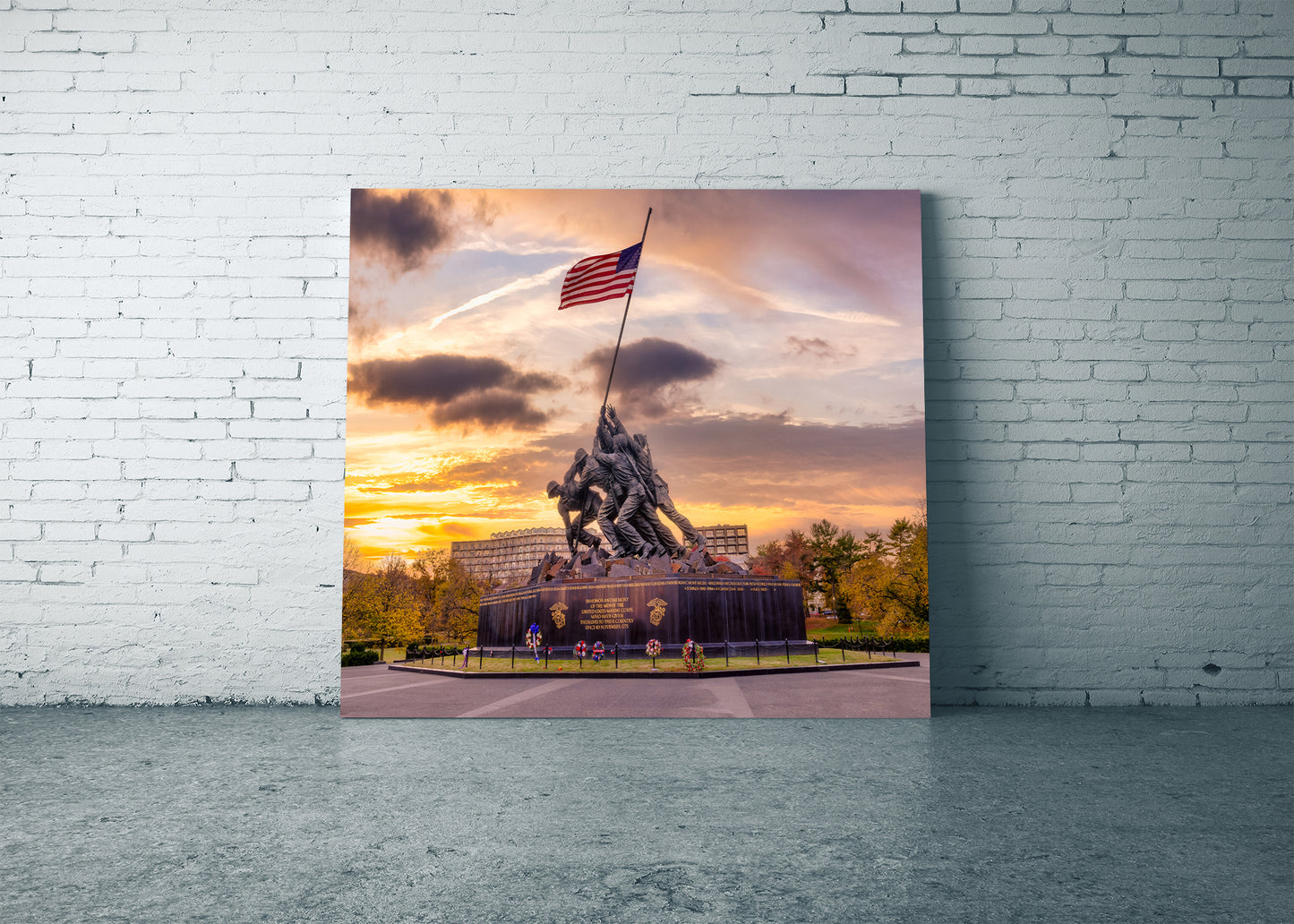 Sunset at the US Marine Corps War Memorial