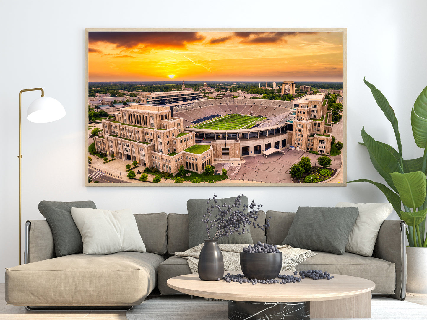 Sunset at Notre Dame Stadium