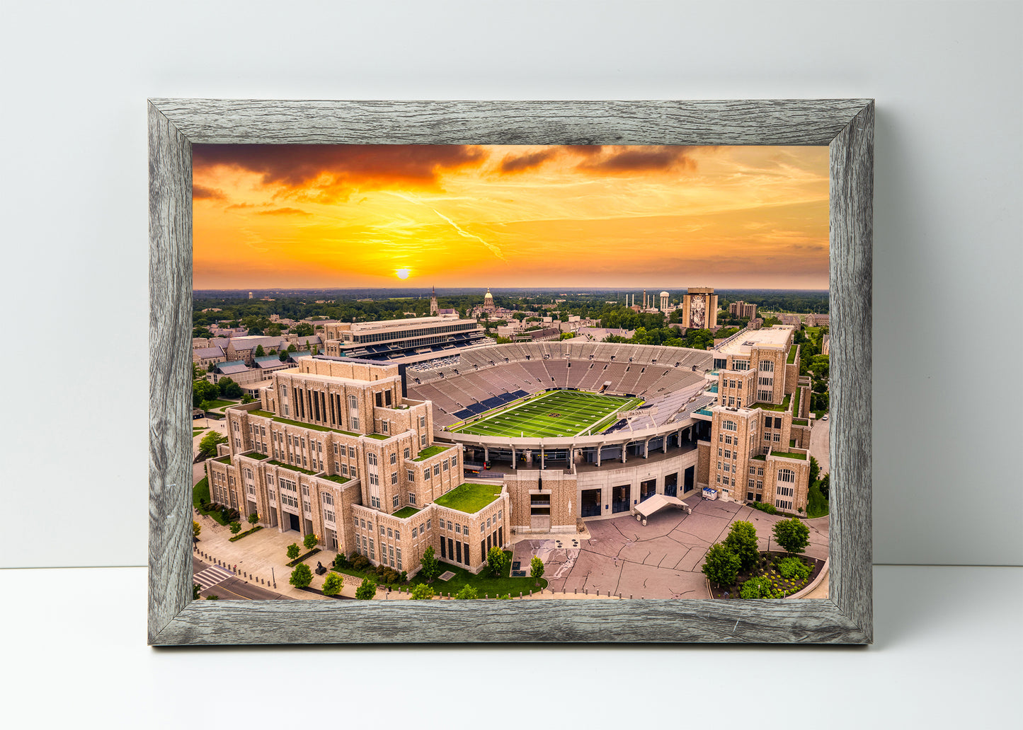 Sunset at Notre Dame Stadium