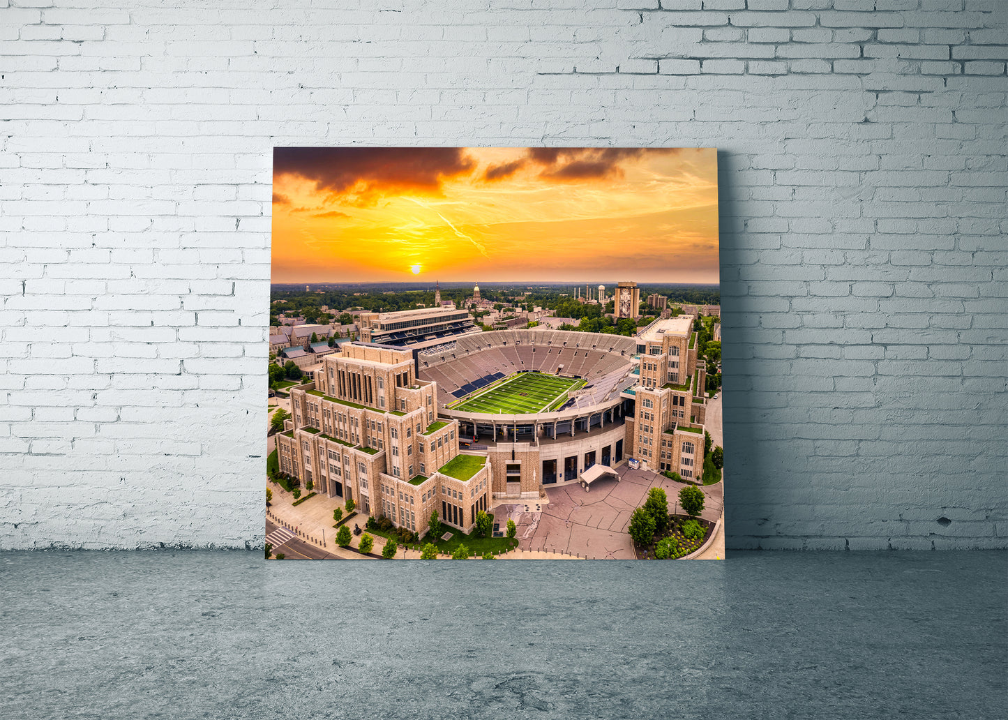 Sunset at Notre Dame Stadium