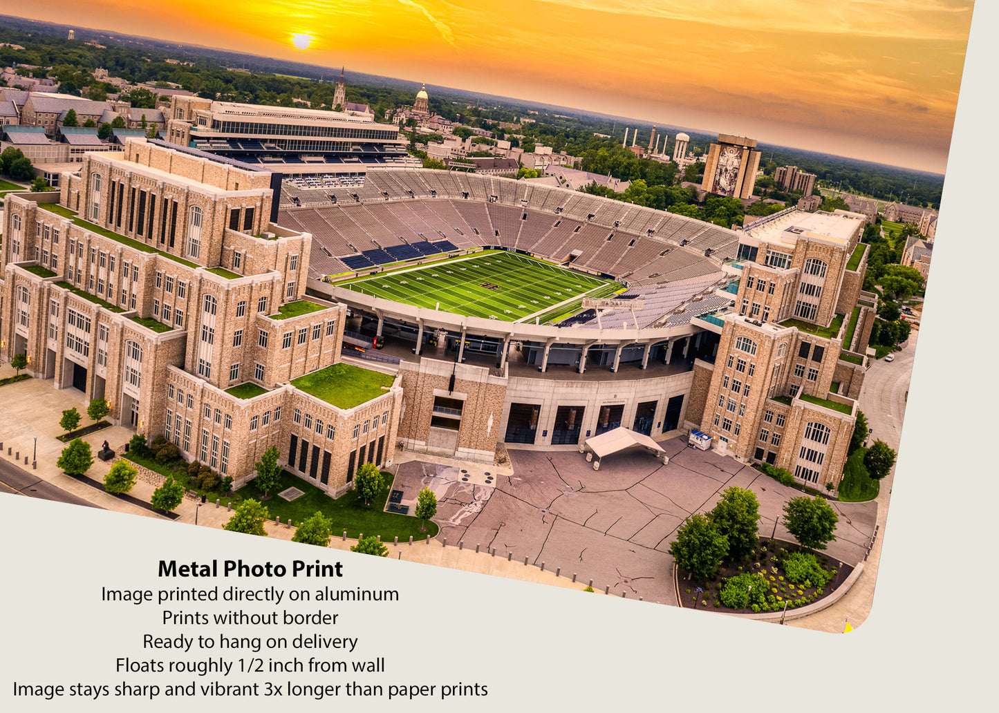 Sunset at Notre Dame Stadium