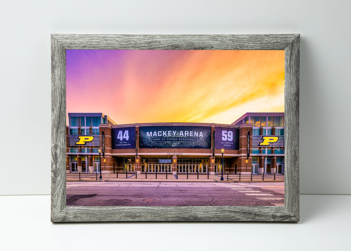 Sunset Facade of Mackey Arena