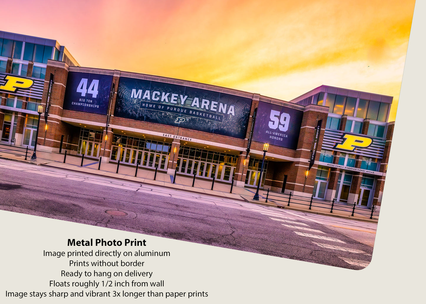 Sunset Facade of Mackey Arena