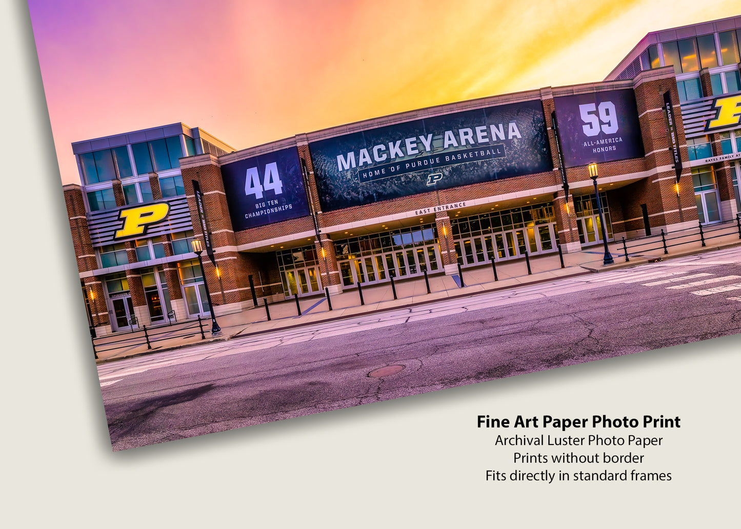 Sunset Facade of Mackey Arena