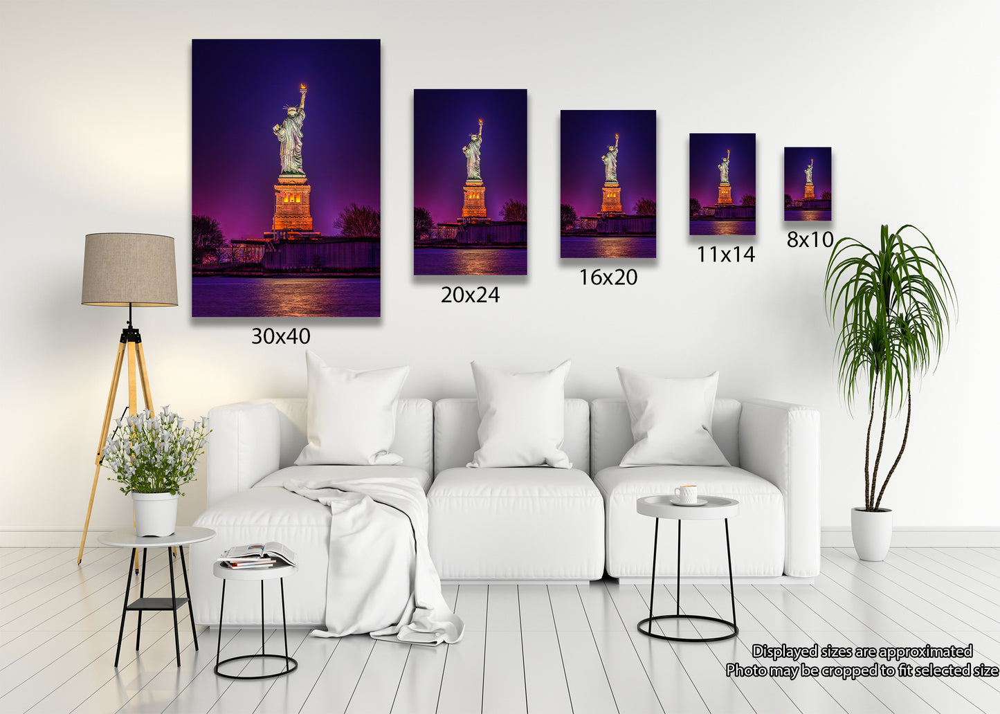 Lady Liberty in the Glow of Night