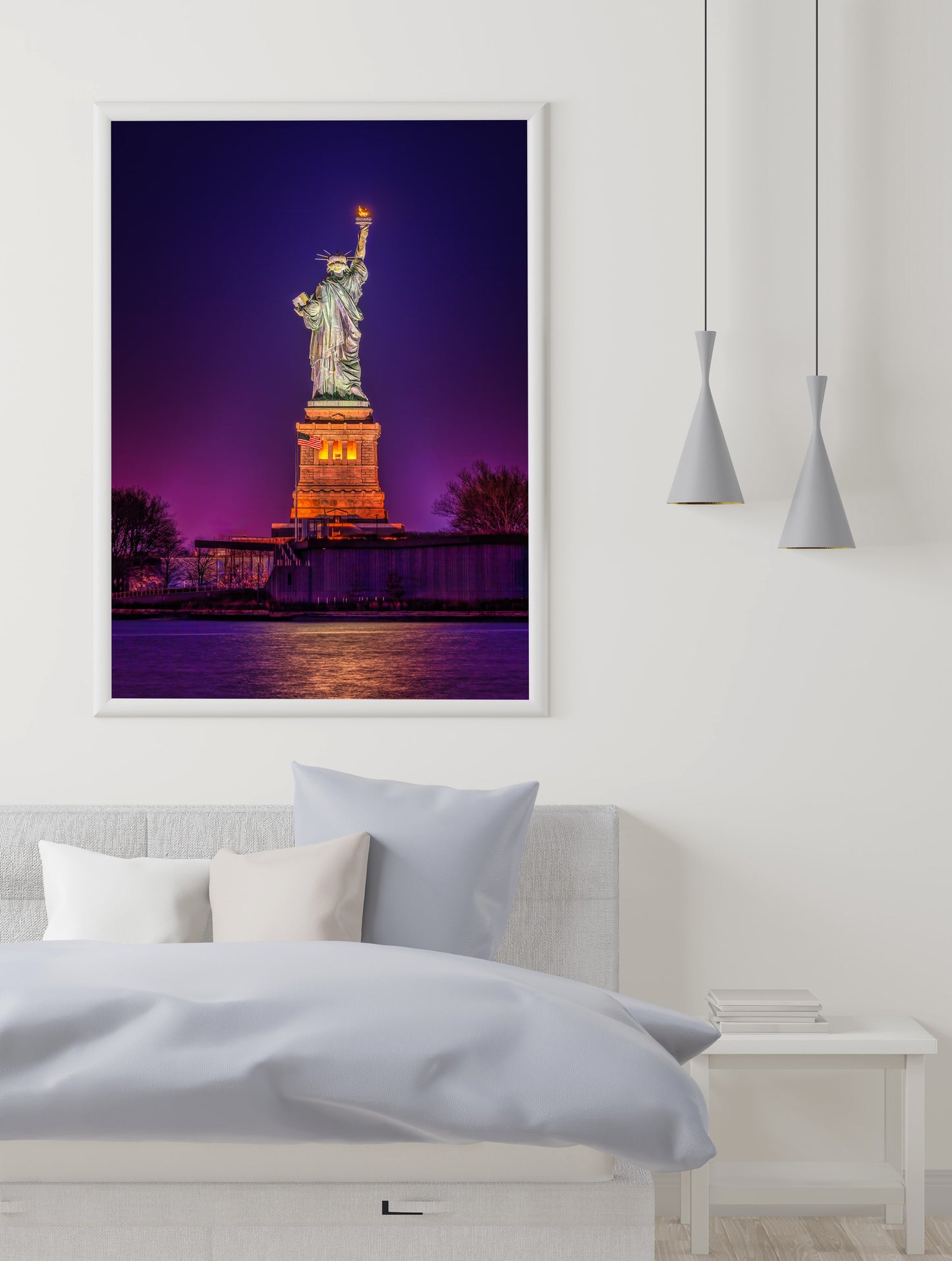 Lady Liberty in the Glow of Night